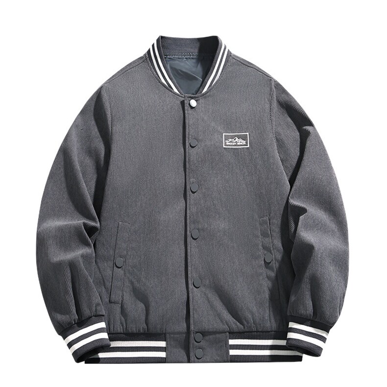 复古日系潮牌棒球服春秋季新款刺绣灯芯绒夹克外套男青年JK85-P50,男装夹克,星座1403A