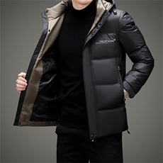 90绒中青年可脱帽羽绒服外套男2024冬新款加厚短款面包羽绒服夹克，男装羽绒服，钱塘723