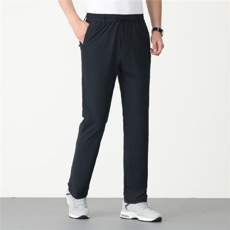 男士休闲舒适简约冰丝商务高端百搭休闲裤，男装休闲裤，鲁菏羊绒