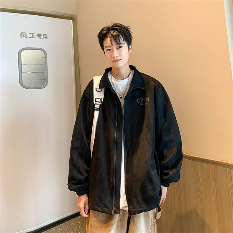 Wt186-P55美式鹿皮绒宽松型潮牌夹克,男装夹克,星座1501-1