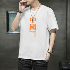 夏季风印花短袖T恤大码男士潮上衣学生班服1210-2-DT83-P10，男装T恤，星座1816-2（原1210–2）