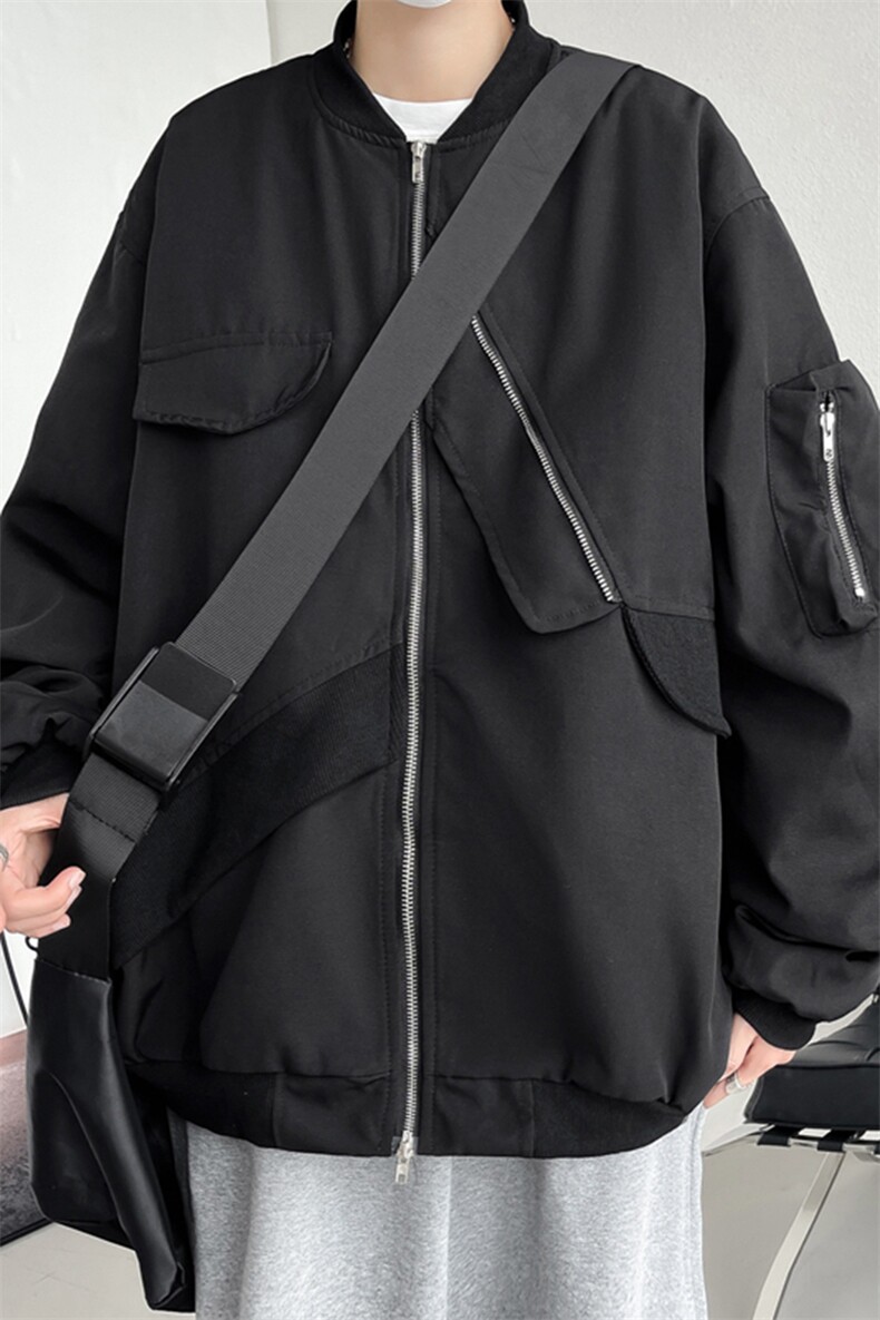 XZ213-JK6622-P88控108港风大码美式vibe高街潮牌立领飞行服夹克,男装夹克,星座213