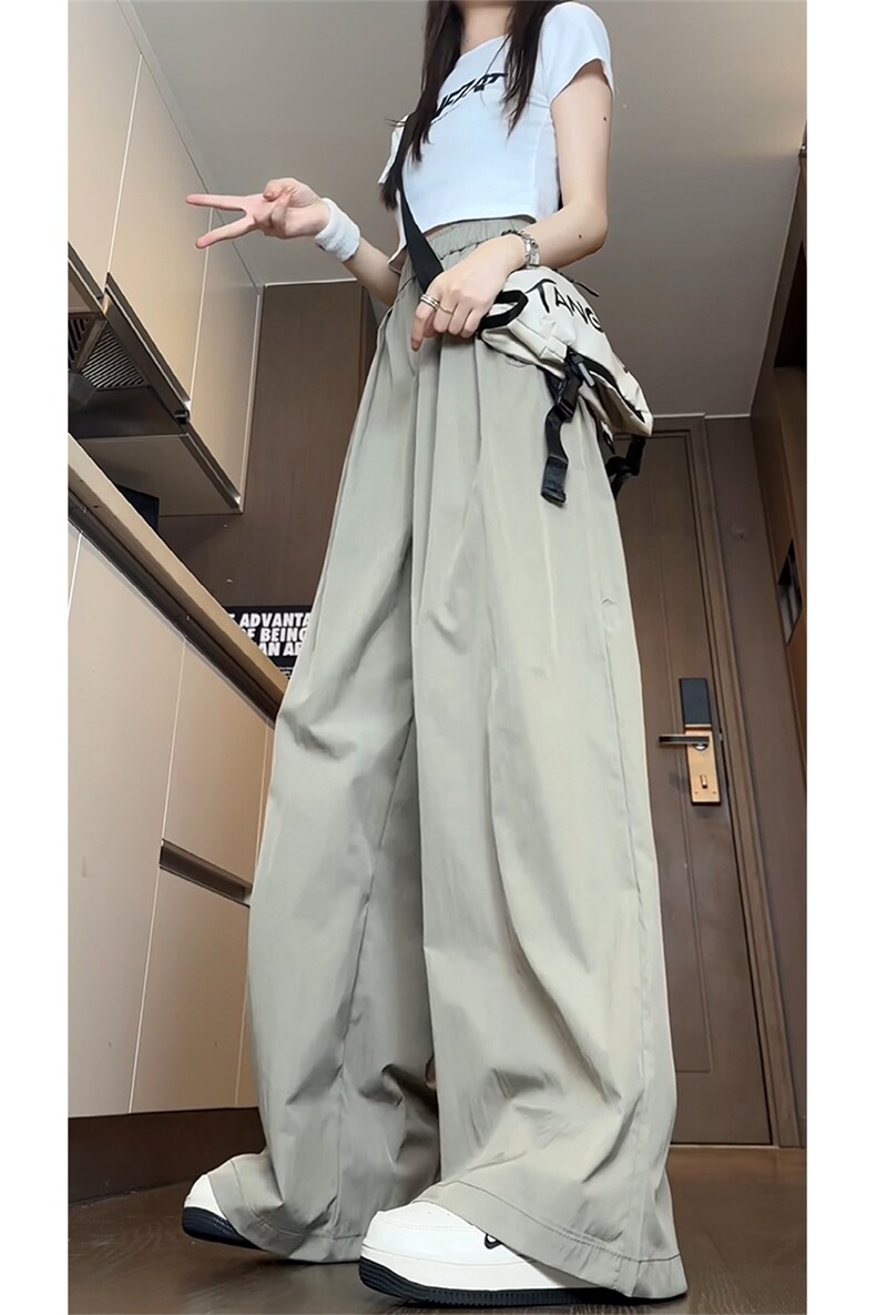 主推供视频~山本裤情侣夏季阔腿冰丝裤A458特P30控55,男装休闲裤,电商A309
