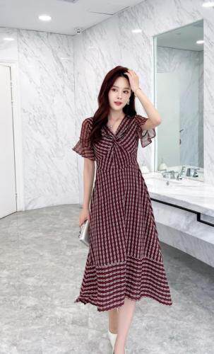 夏季新款碎花连衣裙，女装连衣裙，秀水百合