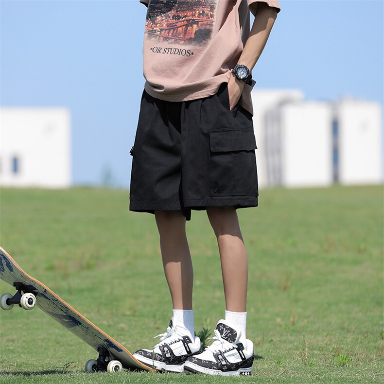 短裤男休闲夏季潮流大口袋工装五分裤宽松机能中裤DK09024-P32图片