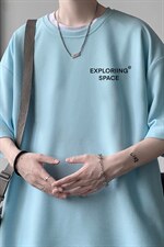 HT73244-P22NASA华夫格t恤男短袖男大码五分袖大皂风，男装T恤，电商A040