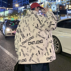 双面穿羊羔绒外套男士加厚棉衣秋冬季款ins潮牌男装棉服MY091-P85，男装棉衣，星座308B-1