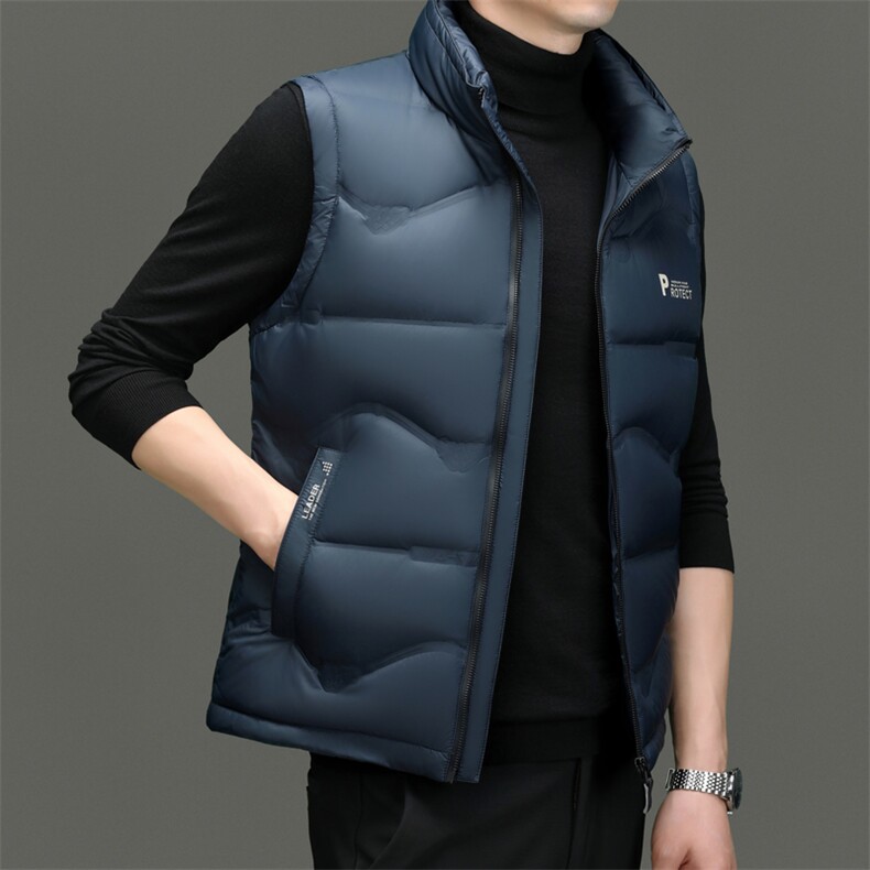 DF8012钱塘2020-2冬季时尚简约新款中年男士马甲羽绒服P158图片