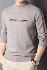 秋冬男长袖羊毛毛衣男纯色半高领加厚针织上衣QLM77837-P190，男装针织衫/毛衣，电商B212（原钱塘6029）