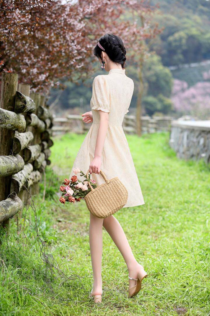 夏季新款，改良版旗袍裙，女装汉服/婚纱/旗袍/礼服，金典明美