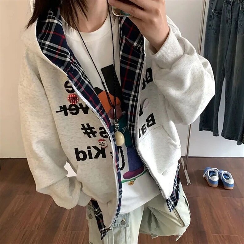 5320-P52原版做工#食毛华棉复合印花卫衣薄款/加绒,女装卫衣/绒衫,星座617A-2