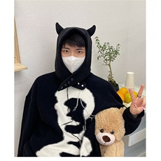 新款简约潮流日系百搭流行ins慵懒长袖毛衣时尚气质文艺原宿，男装针织衫/毛衣，星座506A