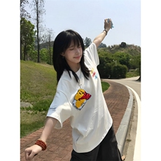 现货！！~BK913CC-特P36心情小狗刺绣魔术贴短袖T恤男女，男装T恤，星座1007（原301D）