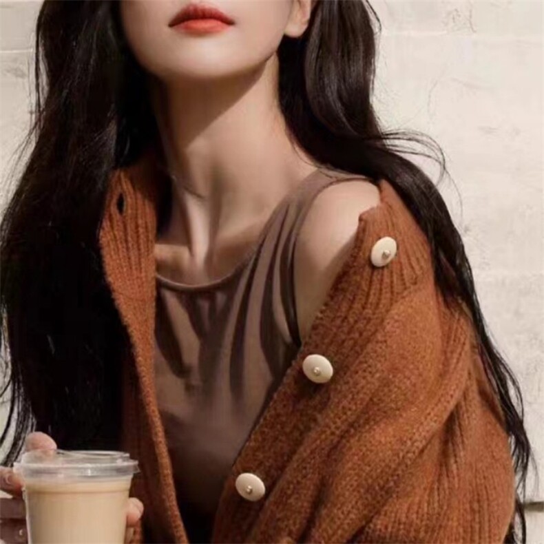 白鹿同款重工加厚羊毛开衫显瘦百搭时尚外套,女装羊毛衫,泰沅羊绒