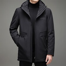 中长款90灰鸭绒羽绒服男士帽内胆可卸2023新款保暖羽绒袄外套男装,男装羽绒服,电商B212（原钱塘6029）