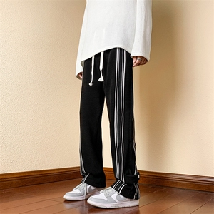 B221美式ins高街小众情侣款织带直筒休闲裤LK23006-P60控78