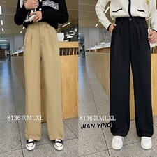 2021秋款休闲大筒裤，很有范儿两色，其它，简 影