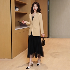 2024春秋新款小个子西装外套女韩版高级感气质女神范休闲西服套装，女装套装/套裙，时尚俏佳人