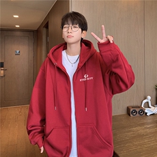美式全棉400克连帽开衫宽松百搭休闲卫衣同步常规KS503-P50，男装卫衣，星座610B-1