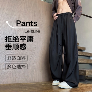 春季新款现货男女同款直筒弯刀休闲裤DSA157B-K2609-P43图片