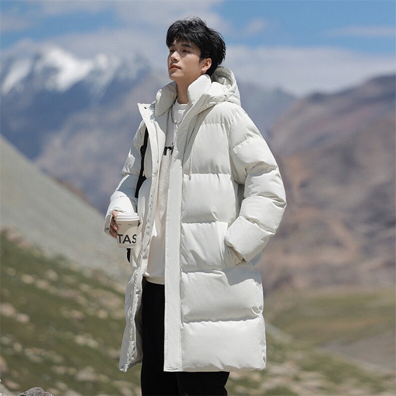 冬季潮牌情侣中长款连帽加厚保暖大棉袄8804-P85图片