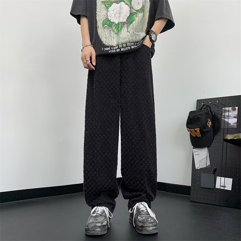 星空纹牛仔裤男夏季设计感潮牌美式直筒微喇阔腿裤子N1396,男装牛仔裤,星座1116A-1（原606A）
