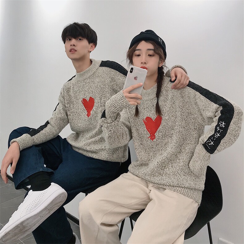 情侣毛衫线衫半高领女士毛衣甜美ins原宿冬装加厚针织衫2801/P55，女装针织衫/毛衣，星座1506-1