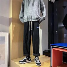 灯芯绒男裤秋冬坠感阔腿休闲裤B370P32图片