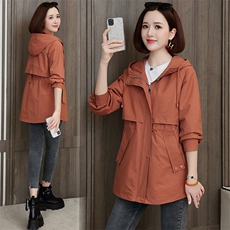 欧货2025年春秋新款韩版时尚宽松小个子风衣女中长款高级感外套潮，女装风衣，依万里