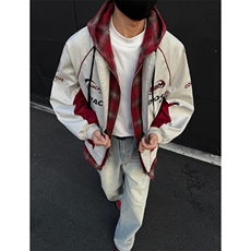 档口图春秋款假两件夹克格子内衬棒球服外套J2540-P90，男装夹克，星座1213