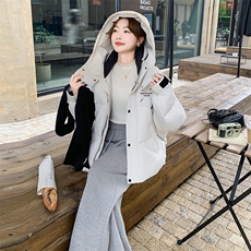 新款冬季白鸭绒羽绒服女宽松显瘦保暖外套，女装羽绒服，鑫慧