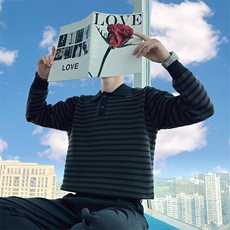 AM305/P88控115秋冬季社会小伙拼接撞色复古潮流百搭毛衣男黑首，男装针织衫/毛衣，星座305B-1