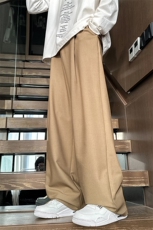 2024春季新款内景大码港风宽松直筒西裤M-5XHK24014-特P35，男装西裤，电商A022