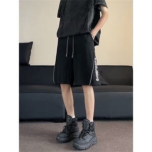 冰丝薄款运动短裤男夏季男士速干透气五分裤宽松休闲裤,夏牛仔裤搭配女学生党图片