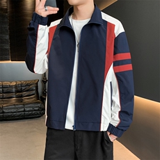 2025新款现货小米格撞色夹克男立领上衣外套DSA157B-J1573-P76，男装夹克，电商A157B