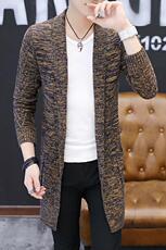 Y9309男士毛衣线衣针织开衫男潮修身中长款披风针织外套男，男装针织衫/毛衣，电商D310（原电商305）