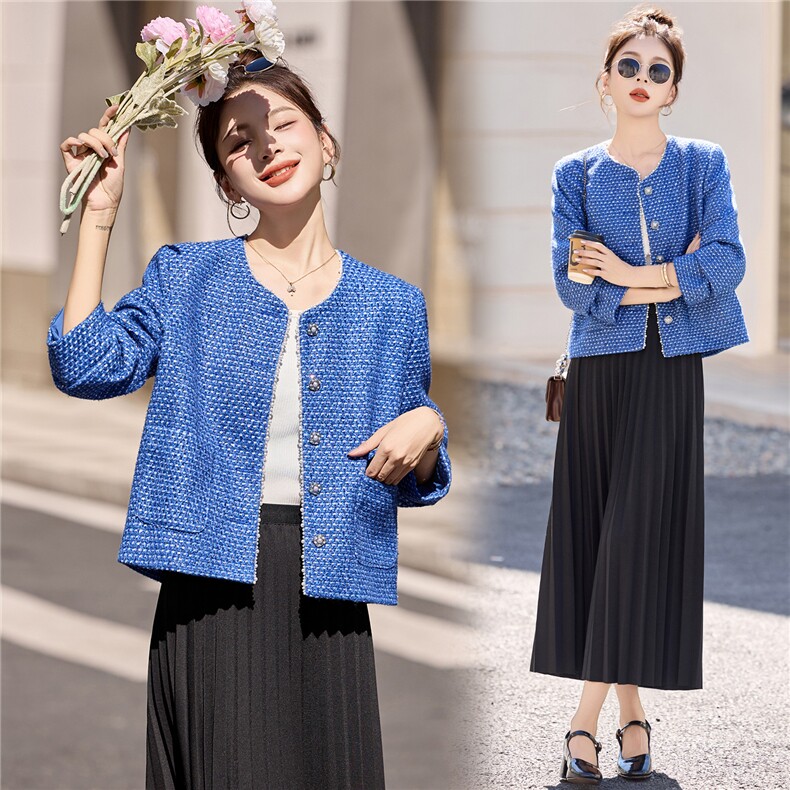 2025秋装新款简约时尚小香风时髦外套，女装短外套，芭米依尚