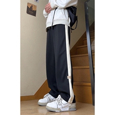 秋季新款休闲裤男直筒裤拼色卫裤K7720-P50加绒P60控68加绒控78，男装休闲裤，星座209-2