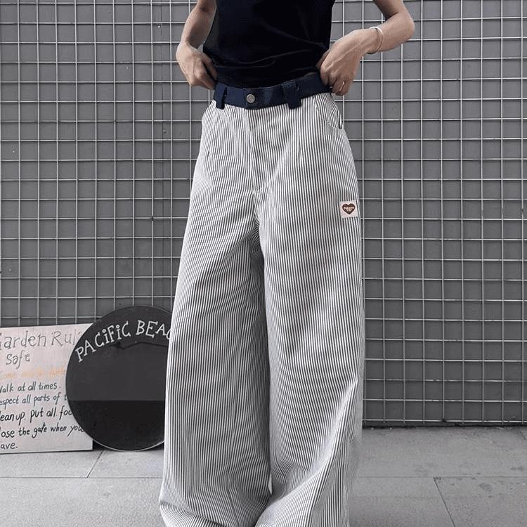 网图慎用现货条纹直筒裤休闲裤长裤A014-DY25315-P55,男装休闲裤,电商A014