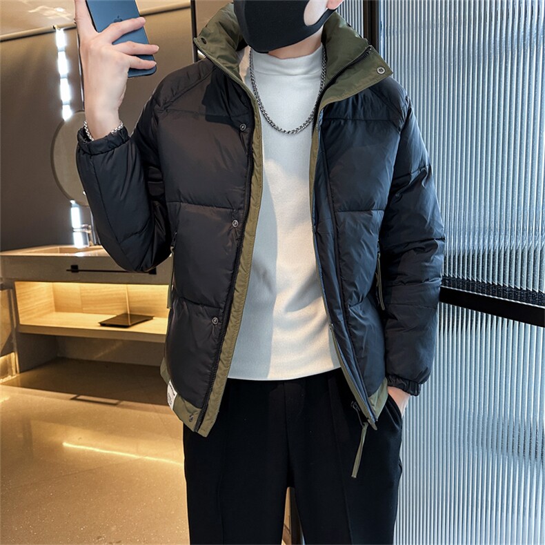 男士加厚羽绒服2025冬季修身立领休闲外套C208-8896特P158控229.9图片