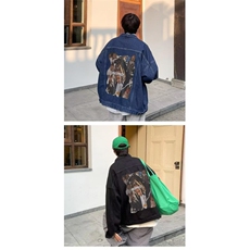 1506-1/JY80331/P45百搭时尚宽松夹克男女款卡通图案外套潮牌情侣，男装夹克，星座1506-1