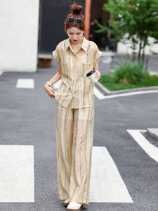 夏季穿搭时尚套装女2025夏装新款洋气减龄显瘦休闲百搭两件套潮图片