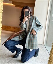 香丽迪秋装新款格子西装，女装西装，香丽迪1