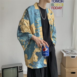 日式和风防晒衣大码风外套开衫道袍披风汉服男女改良 F12/P40图片