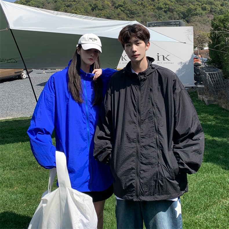 情侣防晒衣夹克男女拼接外套上衣冲锋衣F03-P55图片