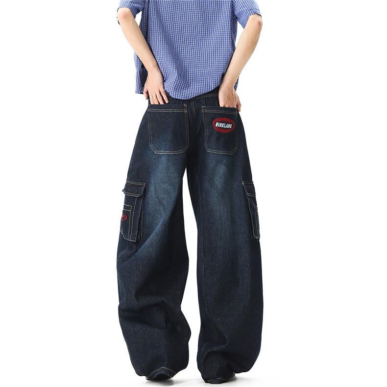 【现货】美式复古水洗弯刀裤宽松工装牛仔裤XZ502-K848-P65控89,男装牛仔裤,星座502
