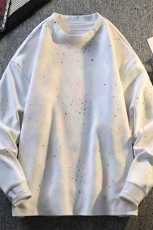 美式重磅扎染满天星长袖T恤男女同款潮高街宽松卫衣W4680-特价P50，男装T恤，电商A007