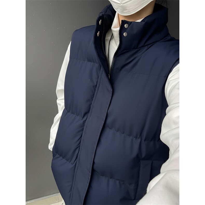 现货5W件冬季三防boxy短款立领棉衣马夹外套男女加厚马甲保暖棉服，男装棉衣，电商A486