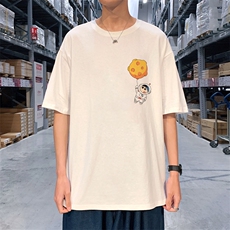 ！春夏新款纯棉宽松短袖T恤男士情侣体恤衫男DX01-P20，男装T恤，电商B367