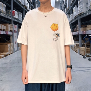 ！春夏新款纯棉宽松短袖T恤男士情侣体恤衫男DX01-P20